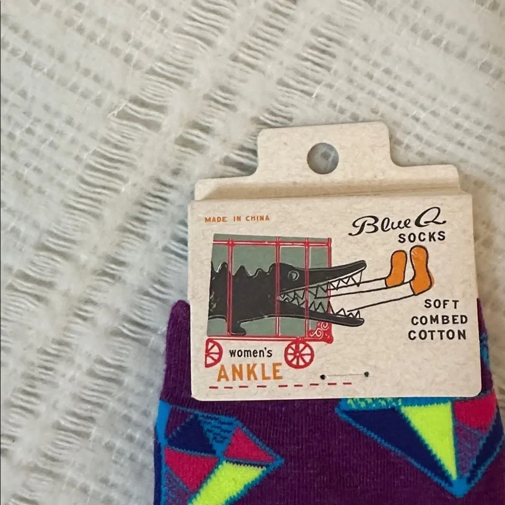 NWT Blue Q Purple Ankle Socks ~It Takes A B****